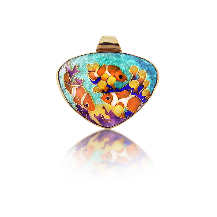 Finding Home Clownfish Cloisonné Jewelry Pendant