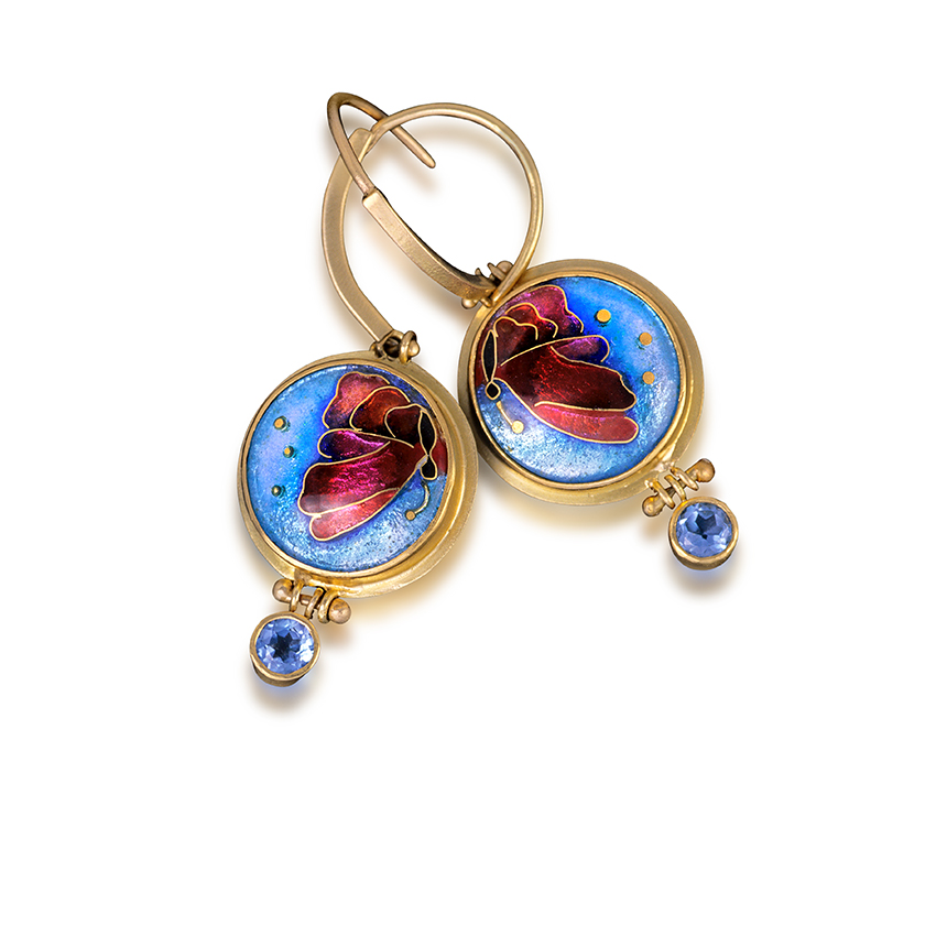 Chrysalis Butterfly Jewels Enamel Earrings