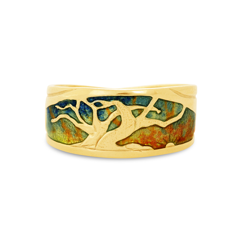 Tree Of Life Enamel Ring