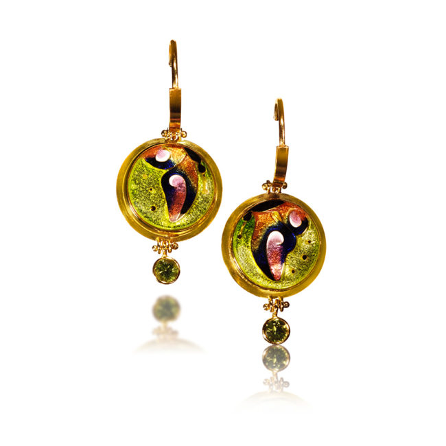 Wings In Flight Enamel Butterfly Earrings