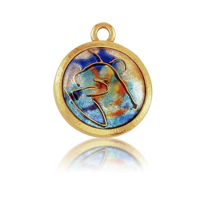 Ride The Waves Mens Custom Jewelry Enamel Pendant